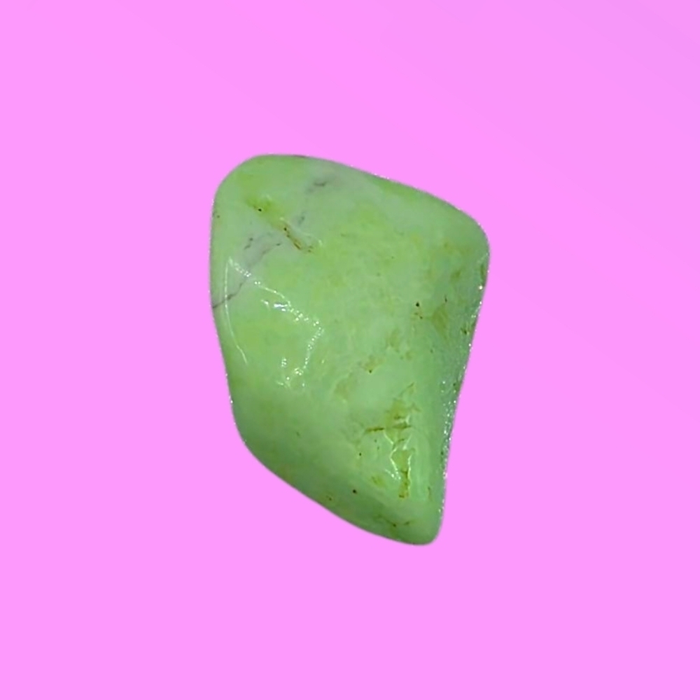 Lemon Citron Chrysoprase Crystal Tumble Stone
